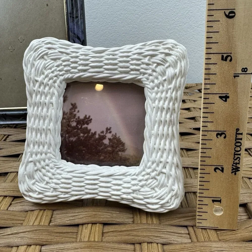 Lot of 3 Decorative Floral Ceramic Photo Frames